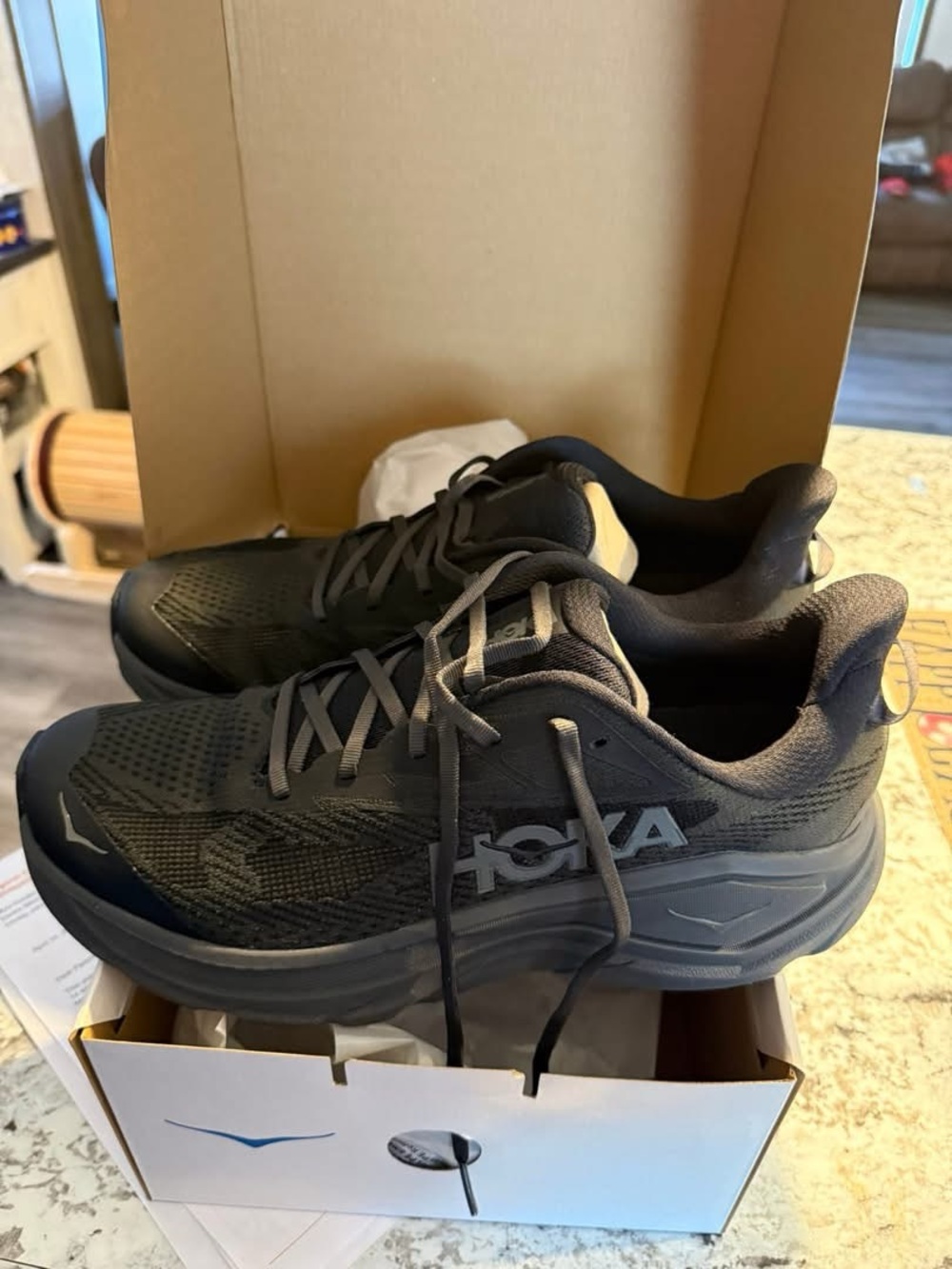 *Brand New* Hoka One One Men's Charcoal and Black Road Running Shoes